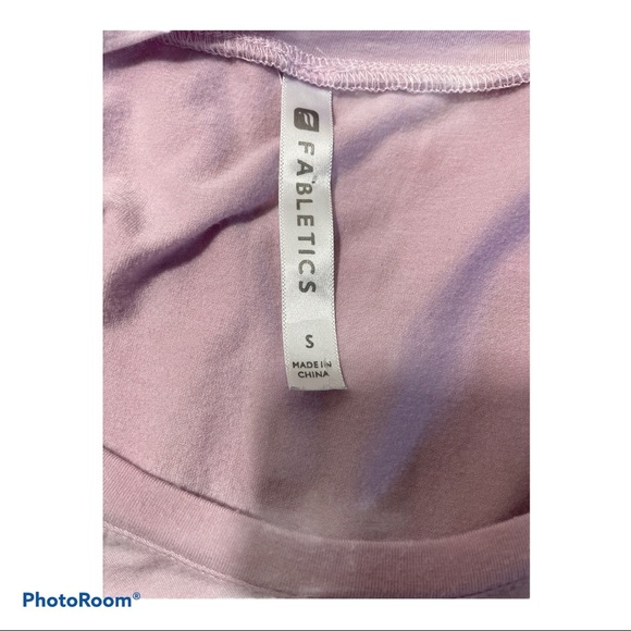 Fabletics women’s pink stretch yoga workout top Size Small - Picture 6 of 6